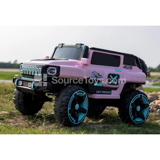 Electric Remote Control 4WD Ride-On Car with Double Doors, Dual Seats, 3-Speed Adjustment, Off-Road (White/Gray/Pink/Blue) Electric Remote Control 4WD Ride-On Car with Double Doors, Dual Seats, 3-Speed Adjustment, Off-Road (White/Gray/Pink/Blue)