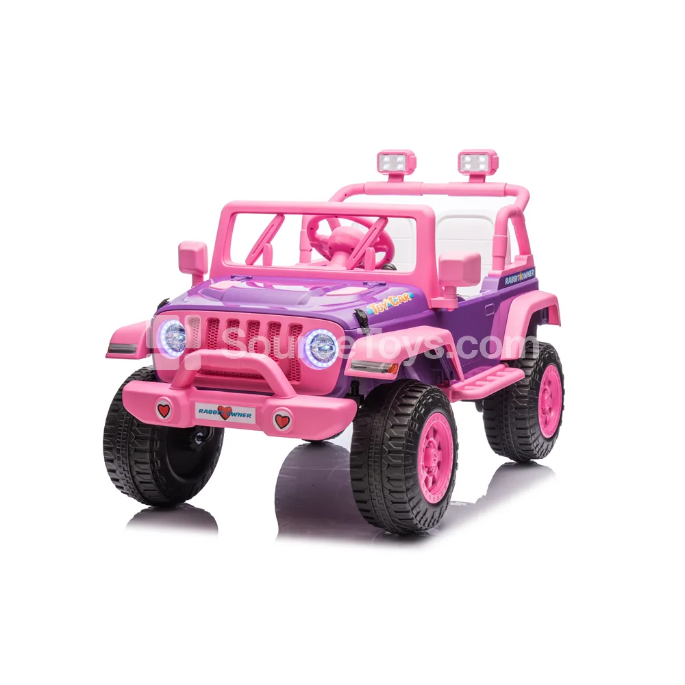 Electric Ride-On Car with Dual Drive, Dual Doors & Remote Control (Barbie Pink & Purple) Electric Ride-On Car with Dual Drive, Dual Doors & Remote Control (Barbie Pink & Purple)