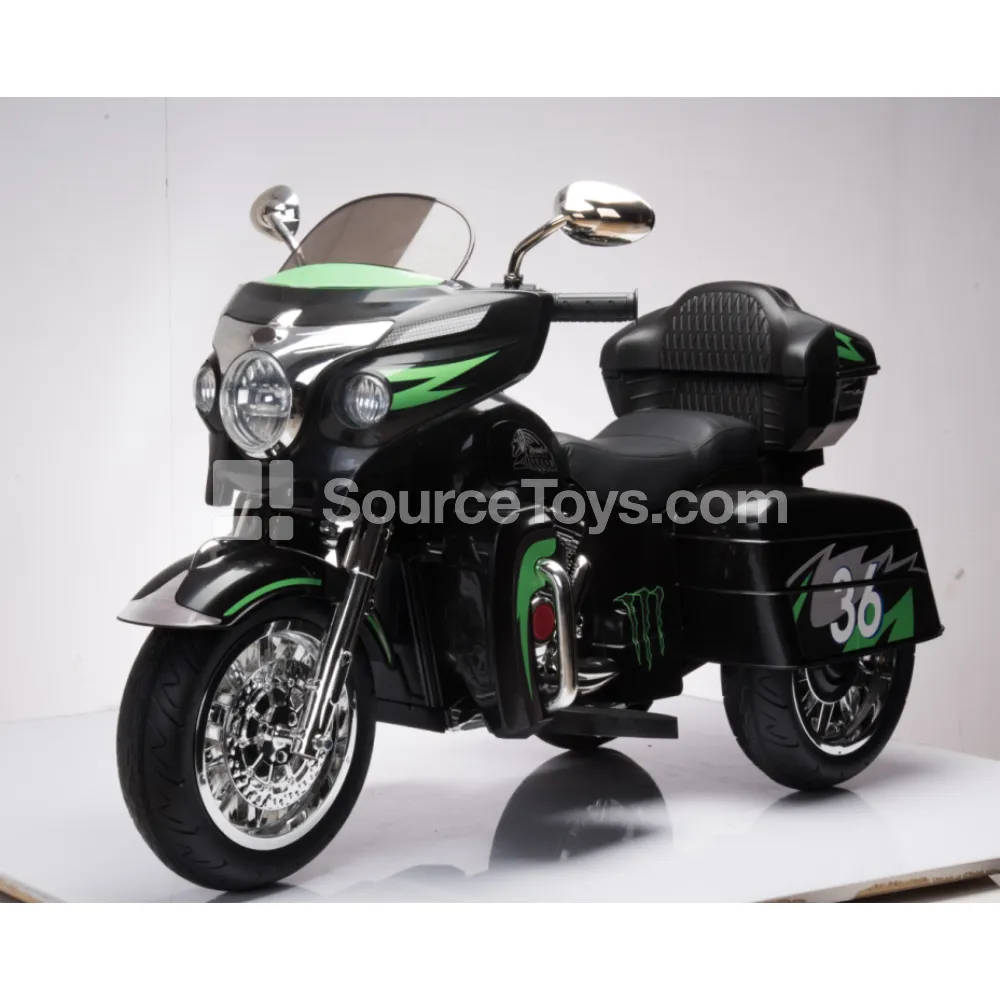Electric 3-Wheel Ride-On Motorcycle (Red, White, Police White, Black, Gray) Electric 3-Wheel Ride-On Motorcycle (Red, White, Police White, Black, Gray)