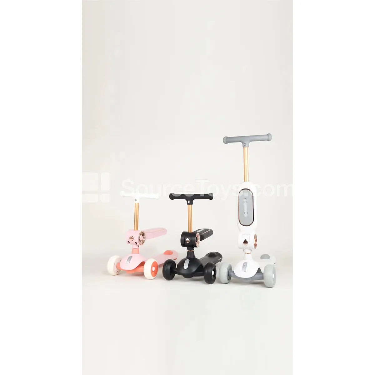 2-in-1 Ride-On & Scooter for Kids (White, Pink, Black) 2-in-1 Ride-On & Scooter for Kids (White, Pink, Black)