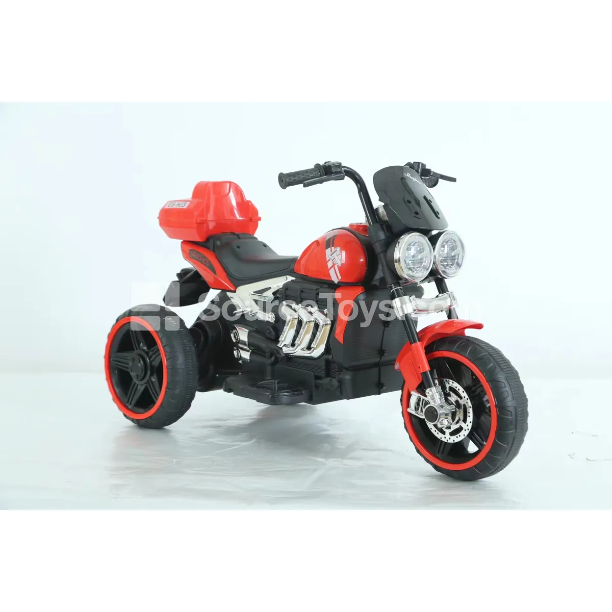 Electric Dual-Drive Three-Wheel Ride-On Motorcycle (Red, White, Blue, Green) Electric Dual-Drive Three-Wheel Ride-On Motorcycle (Red, White, Blue, Green)