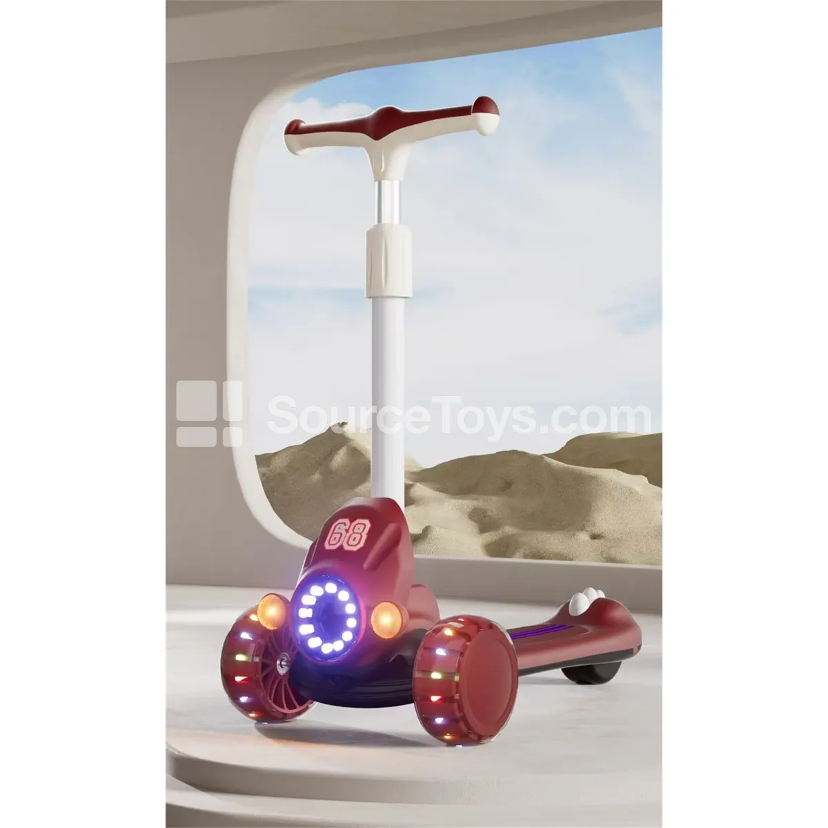 Folding Scooter with Lights and Music (Ivory, Burgundy, Star Blue, Star Gray) Folding Scooter with Lights and Music (Ivory, Burgundy, Star Blue, Star Gray)