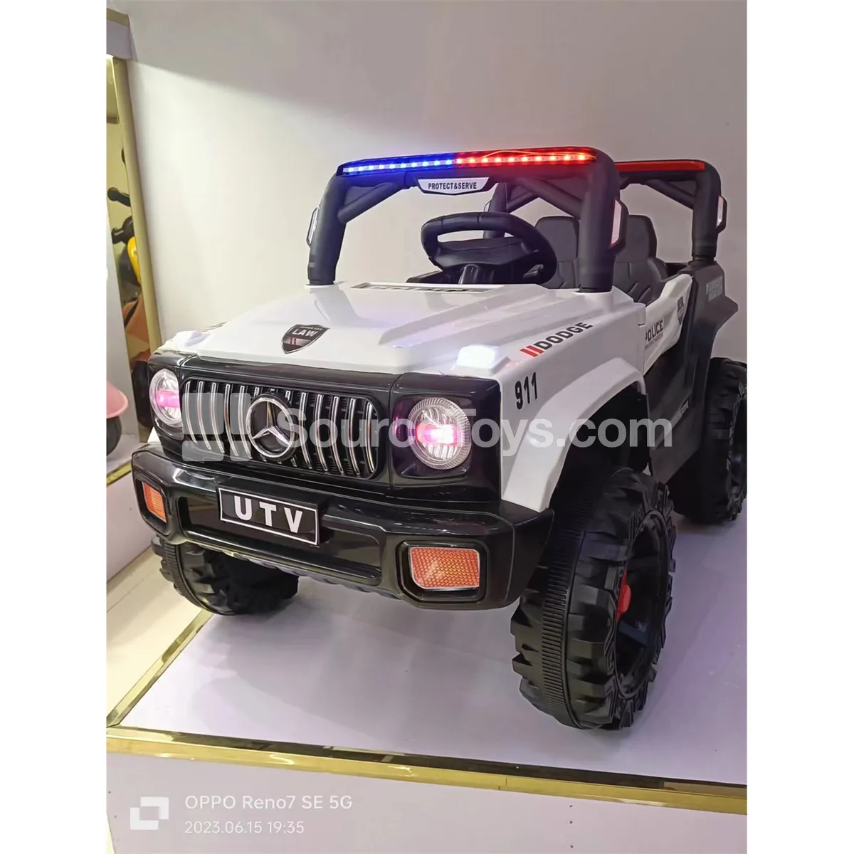 Electric Single-Drive Off-Road Ride-On Car (Black, Red, Gray)