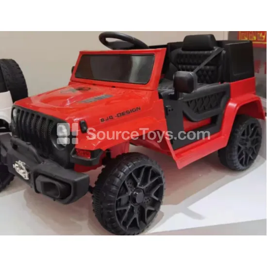 Convertible Jeep Electric Ride-On with Single Drive (White/Red/Olive Green)
