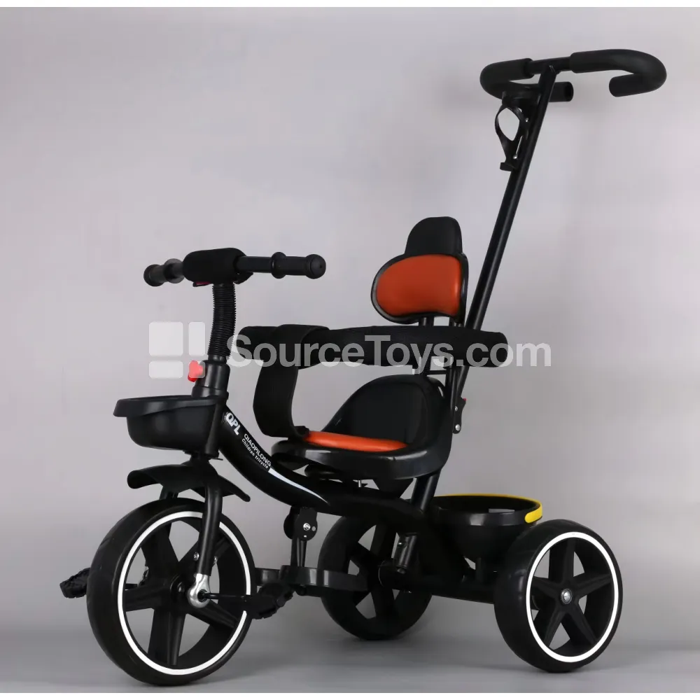 Tricycle with Push Handle (Black)