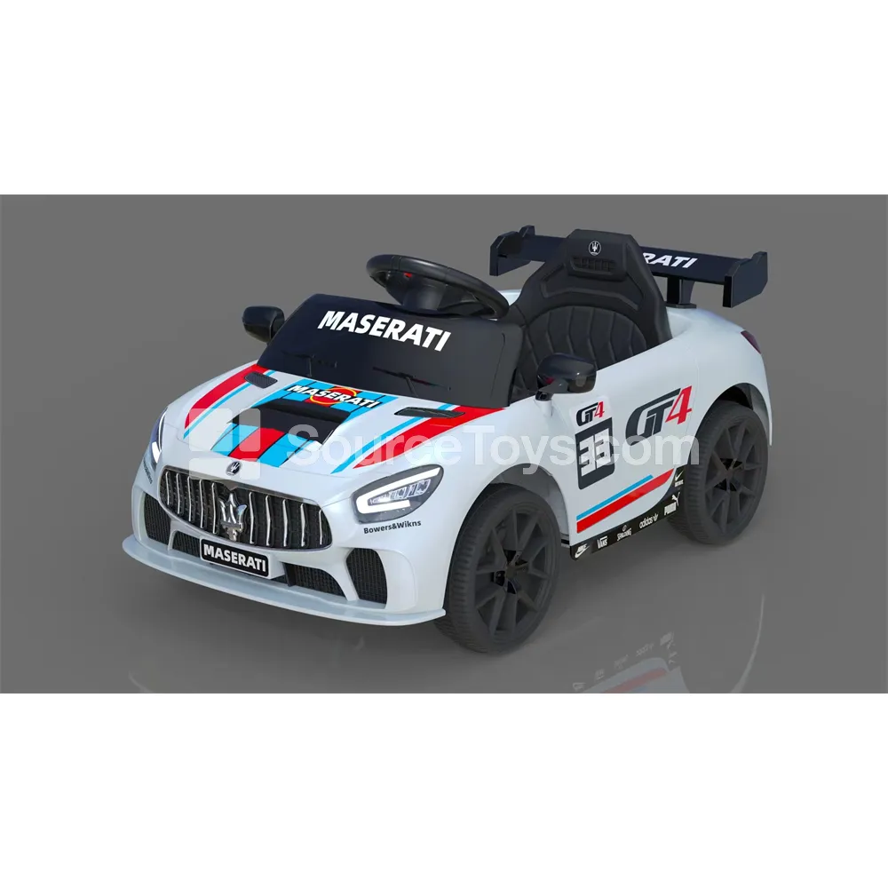 Electric Remote Control Convertible Ride-On Car with Dual Drive, Spoiler, and Double Doors (Red, White, Yellow, Green)