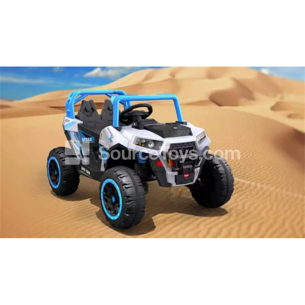 Electric Remote Control Off-road Ride-on with Dual Drive and Dual Doors (Red, White, Blue)