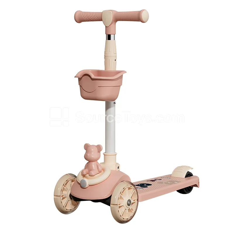 501 Small Wheel Scooter with Basket (Blue, Green, Pink)