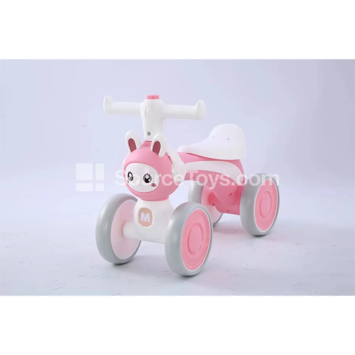 Cartoon Bunny Kids Ride-On Scooter (Pink, Purple, Green)