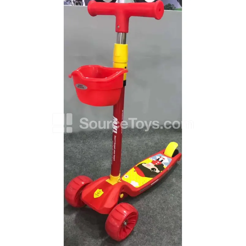Kids Scooter with Basket (Red, Blue, Pink)