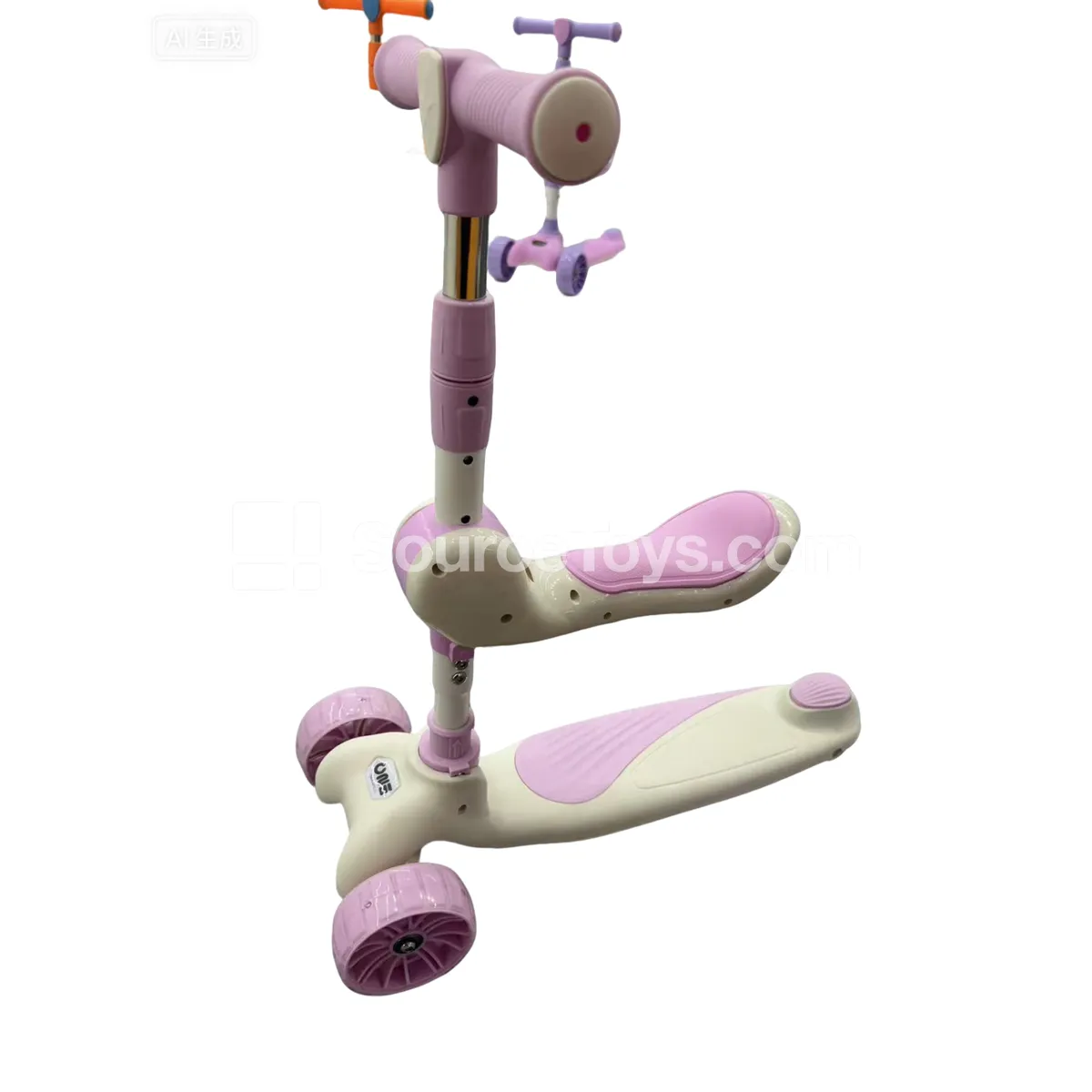 202 Large-Wheel Scooter with Seat (Pink) 202 Large-Wheel Scooter with Seat (Pink)