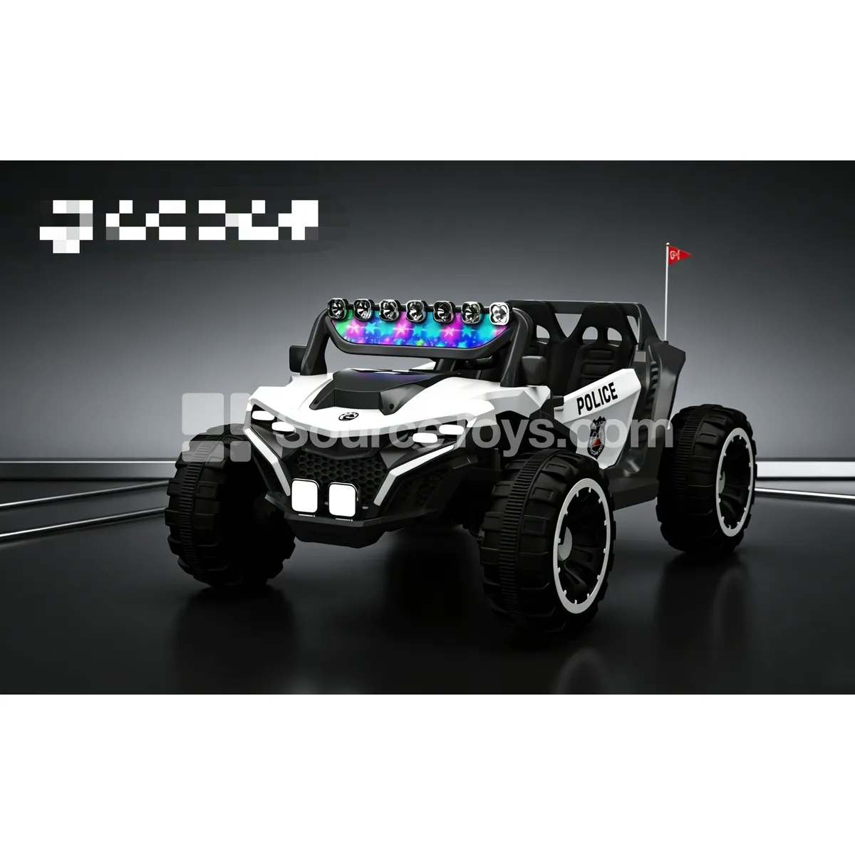 Electric Remote Control 2WD Double-Door Off-Road Police Ride-On Car