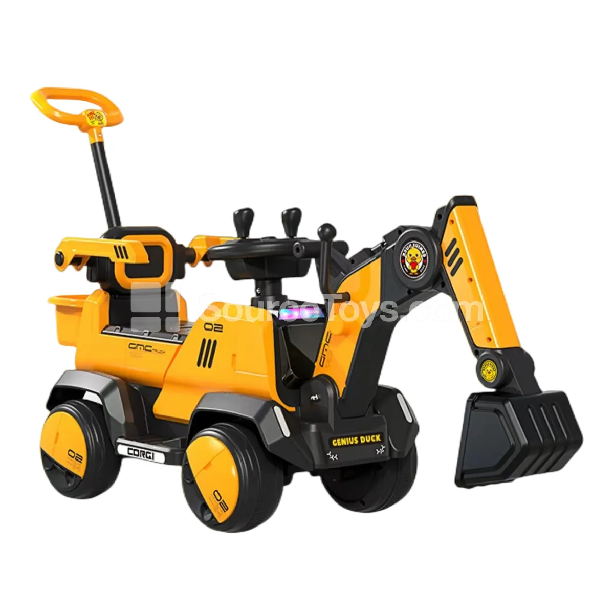 Electric Remote Control Construction Excavator Ride-On with Push Handle Electric Remote Control Construction Excavator Ride-On with Push Handle
