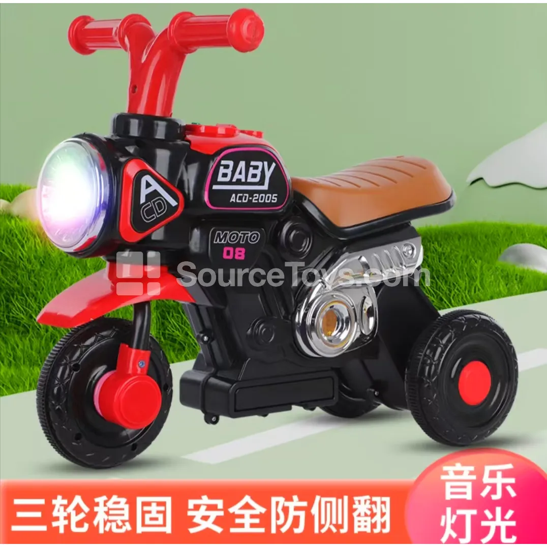 Ride-on Tricycle Motorcycle with Lights and Music