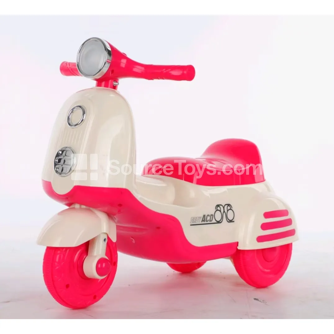 Ride-On Tricycle Motorcycle with Lights and Music
