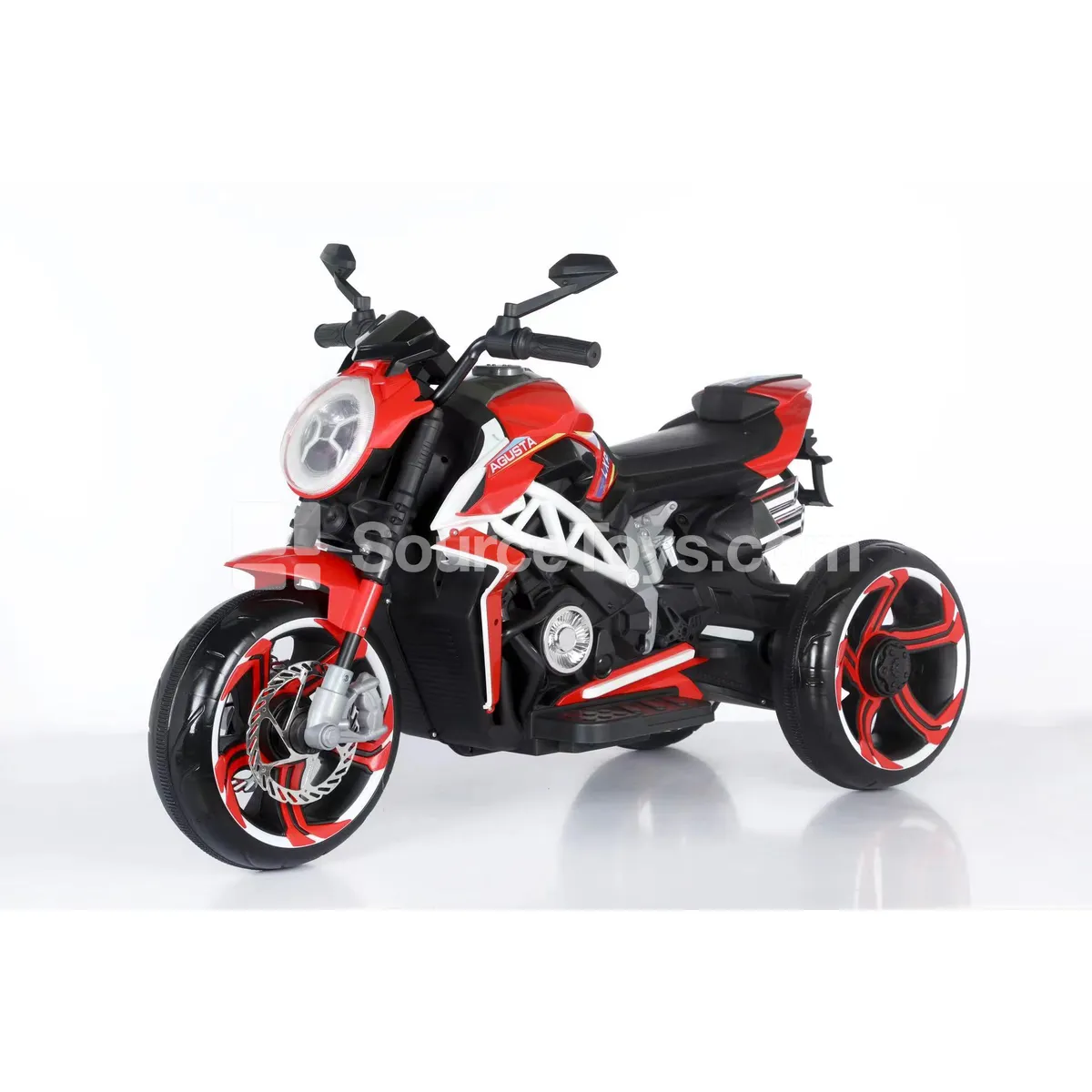 Electric Ride-On Tricycle Motorcycle (Red, Gray, Green, Pink)