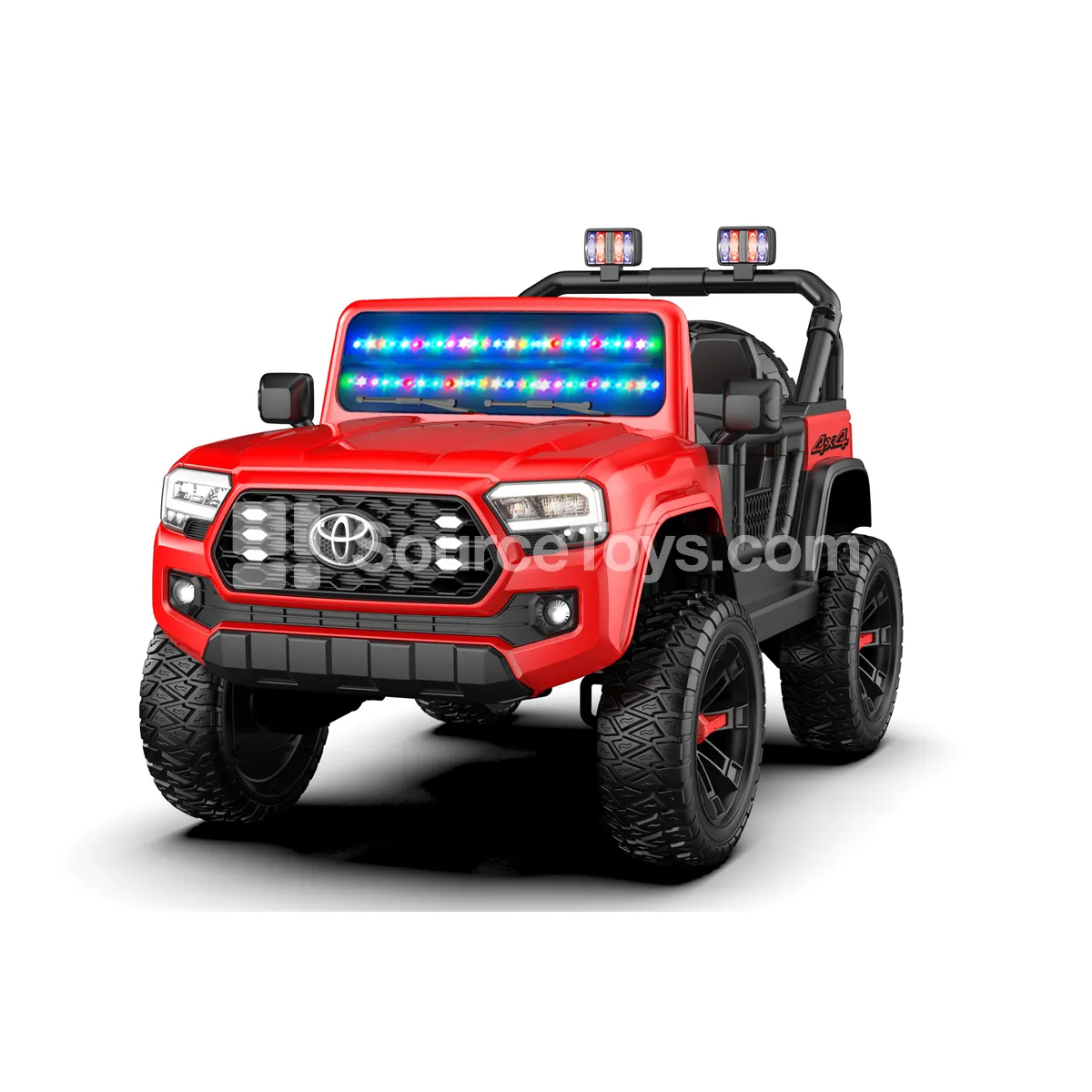 Electric Remote Control Ride-On Off-Road Car (Red, Blue, White)