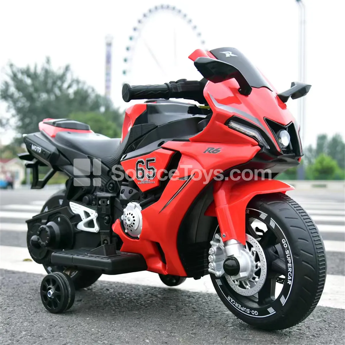 Electric Ride-On Motorcycle (Pearl Red, Pearl Gray, Pearl White)