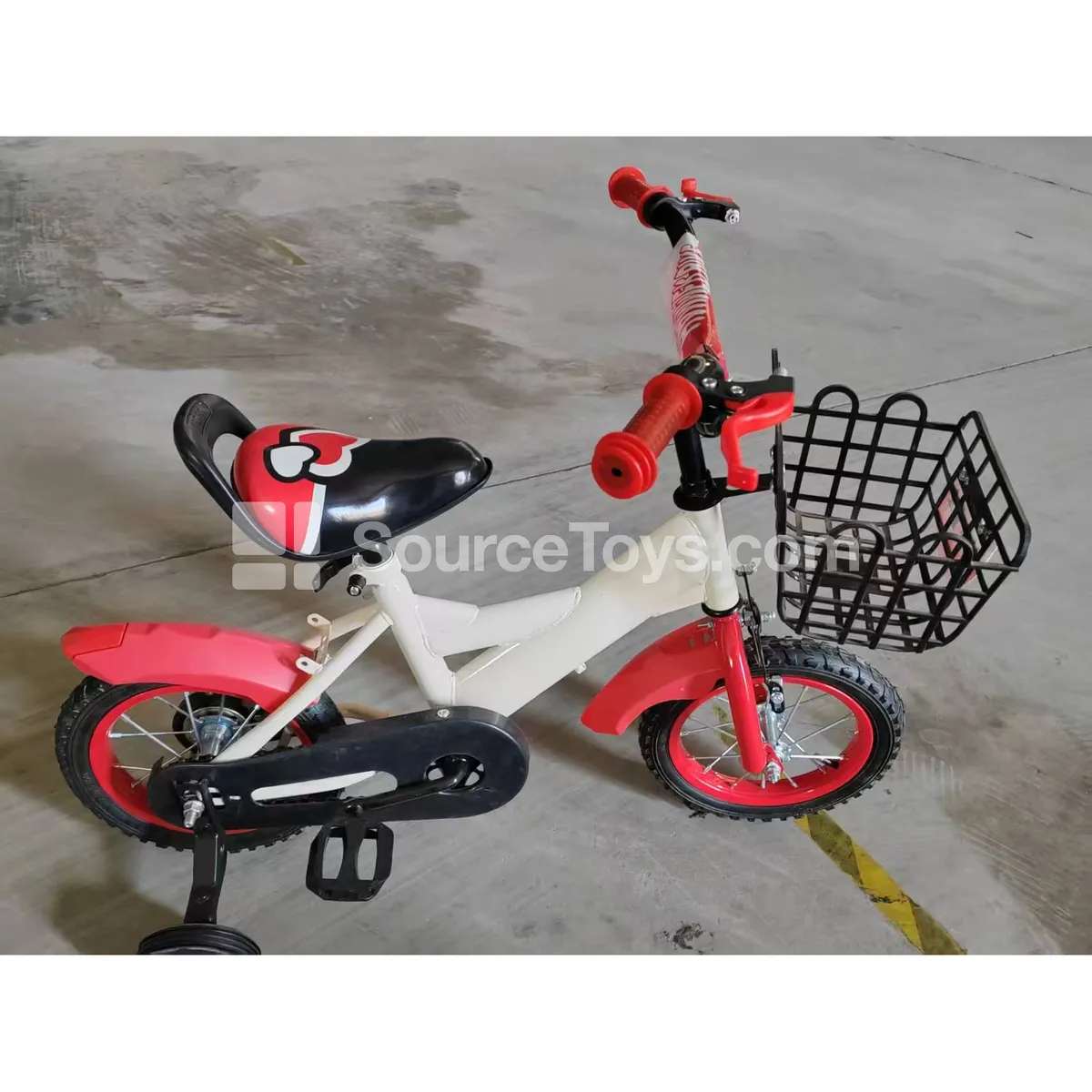 12-inch Two-Wheel Bike with Basket, Beige 12-inch Two-Wheel Bike with Basket, Beige