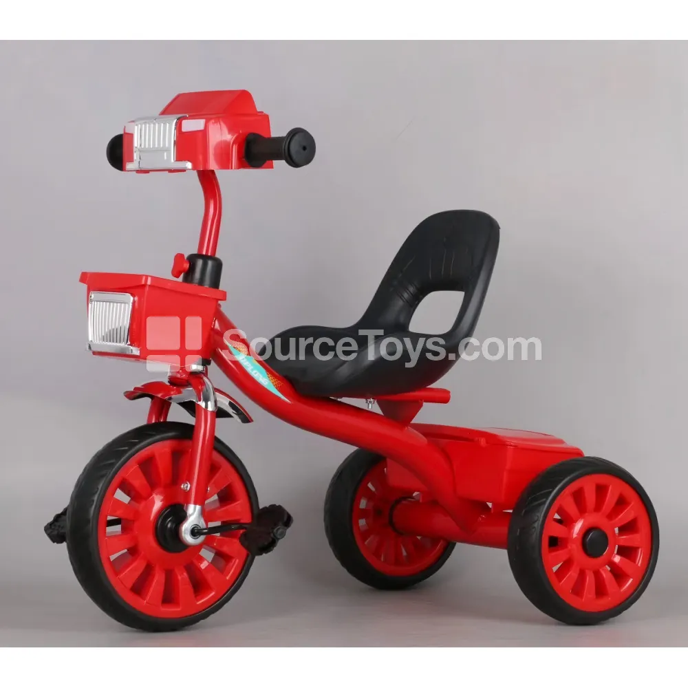 Tricycle with Cargo Trailer (Red, Pink, Blue, Green) Tricycle with Cargo Trailer (Red, Pink, Blue, Green)