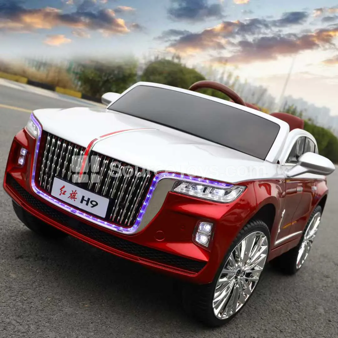 Licensed Hongqi H9 Electric Ride-On Car (Black, Red, Purple)