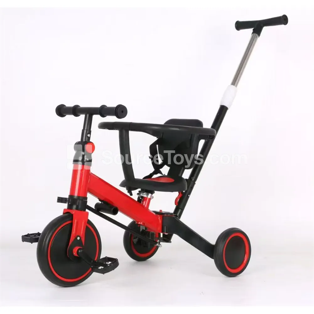 Full-Enclosure Guardrail Backrest with Push Handle Kids Tricycle (Red/Yellow/White) Full-Enclosure Guardrail Backrest with Push Handle Kids Tricycle (Red/Yellow/White)