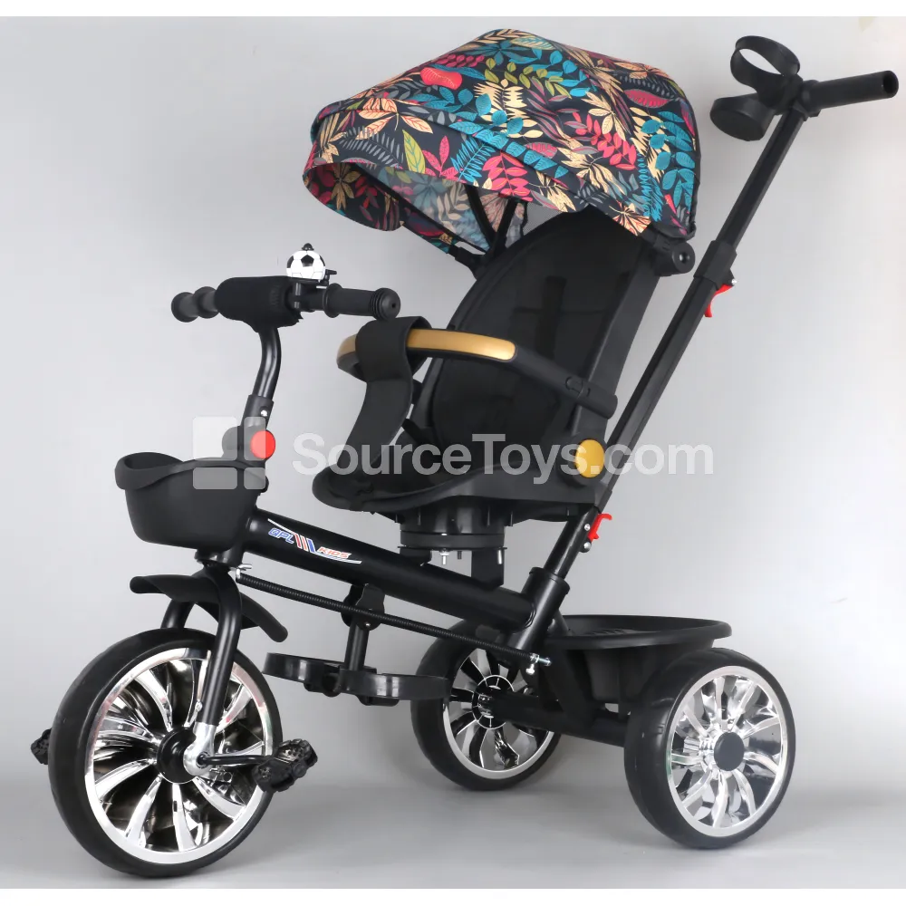 Tricycle with Push Handle and Sun Canopy (Astronaut, Lion, Leaf) Tricycle with Push Handle and Sun Canopy (Astronaut, Lion, Leaf)