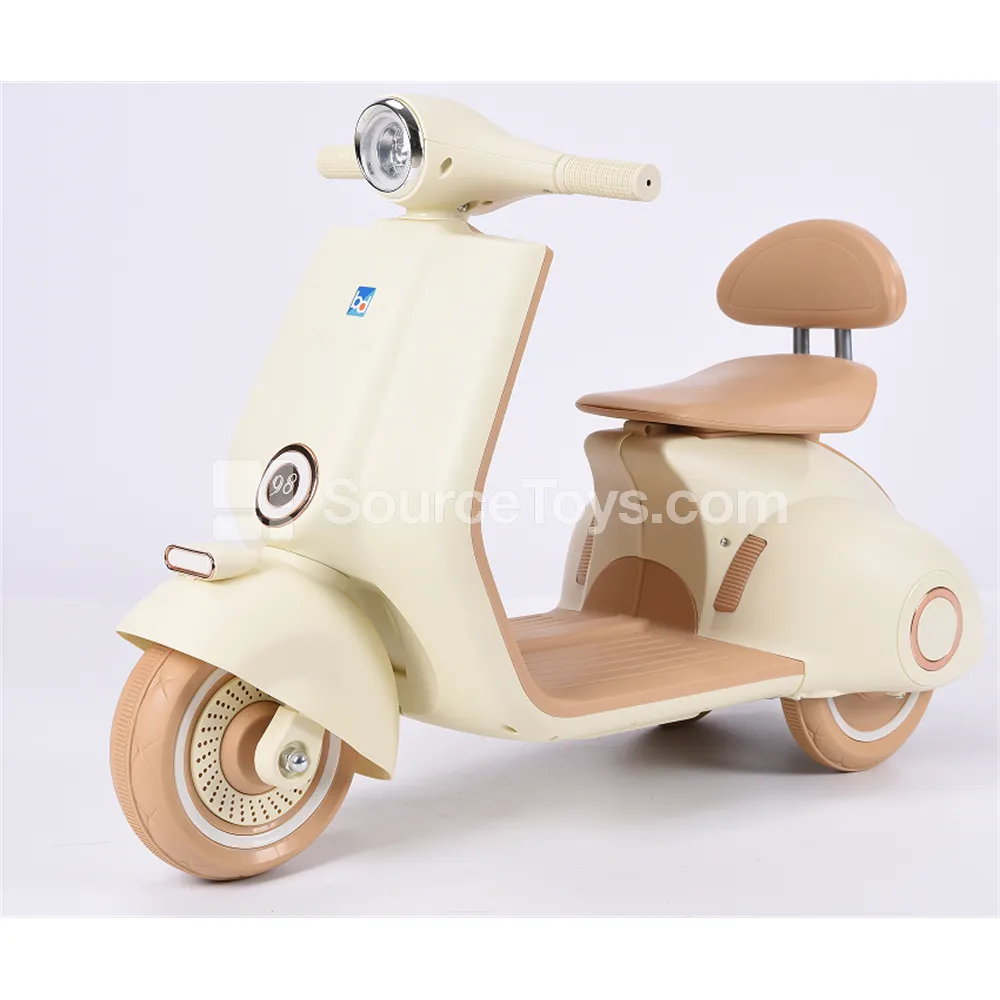 Electric 3-Wheel Ride-On Motorcycle (Fresh Green, Macaron Pink, Cream White) Electric 3-Wheel Ride-On Motorcycle (Fresh Green, Macaron Pink, Cream White)