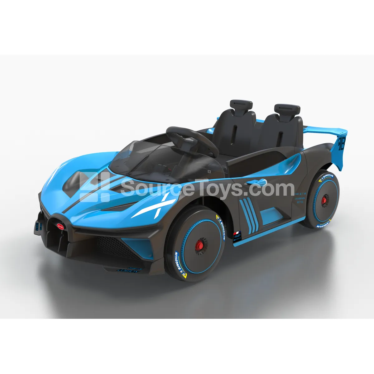 Electric Remote Control 4WD 2-Seat Luxury Ride-On Car (Red, White, Blue, Yellow)