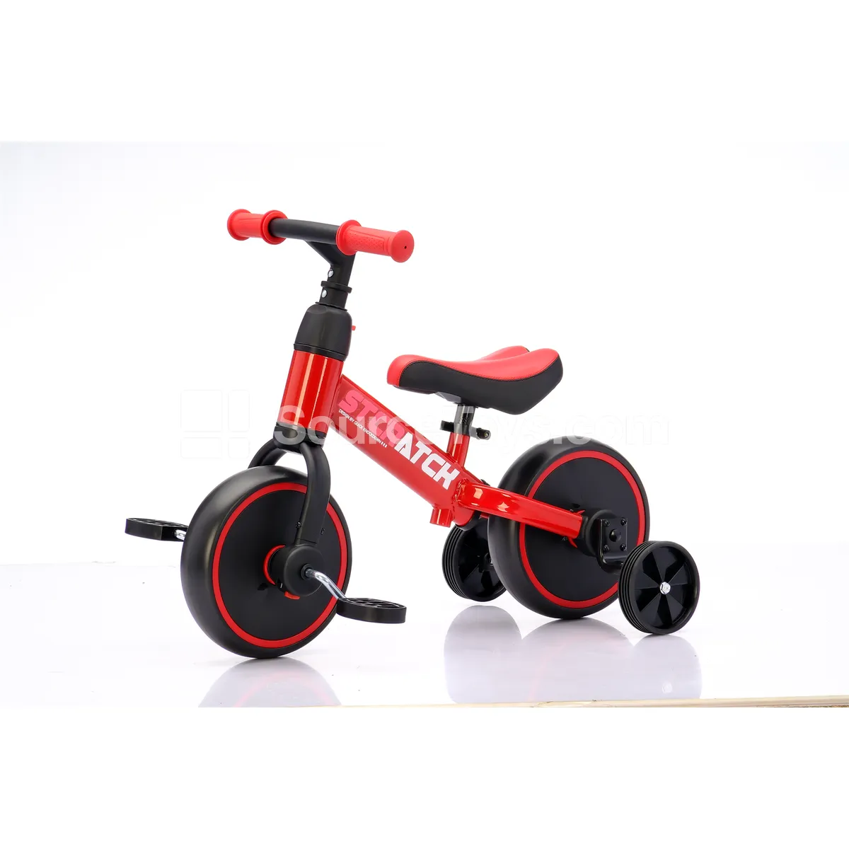 Balance Scooter Ride-On (Black, Beige, Red)