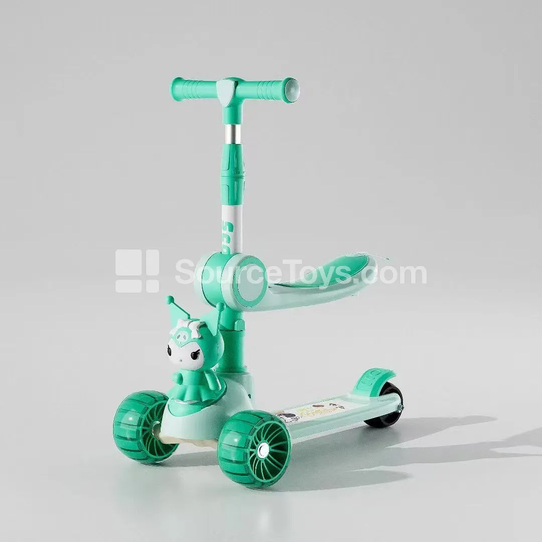 Cartoon Cat Scooter with Seat (Pink, Blue, Green, Purple) Cartoon Cat Scooter with Seat (Pink, Blue, Green, Purple)