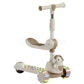 Headphone Hamster Ride-On Scooter with Seat (Green, Pink, Brown)