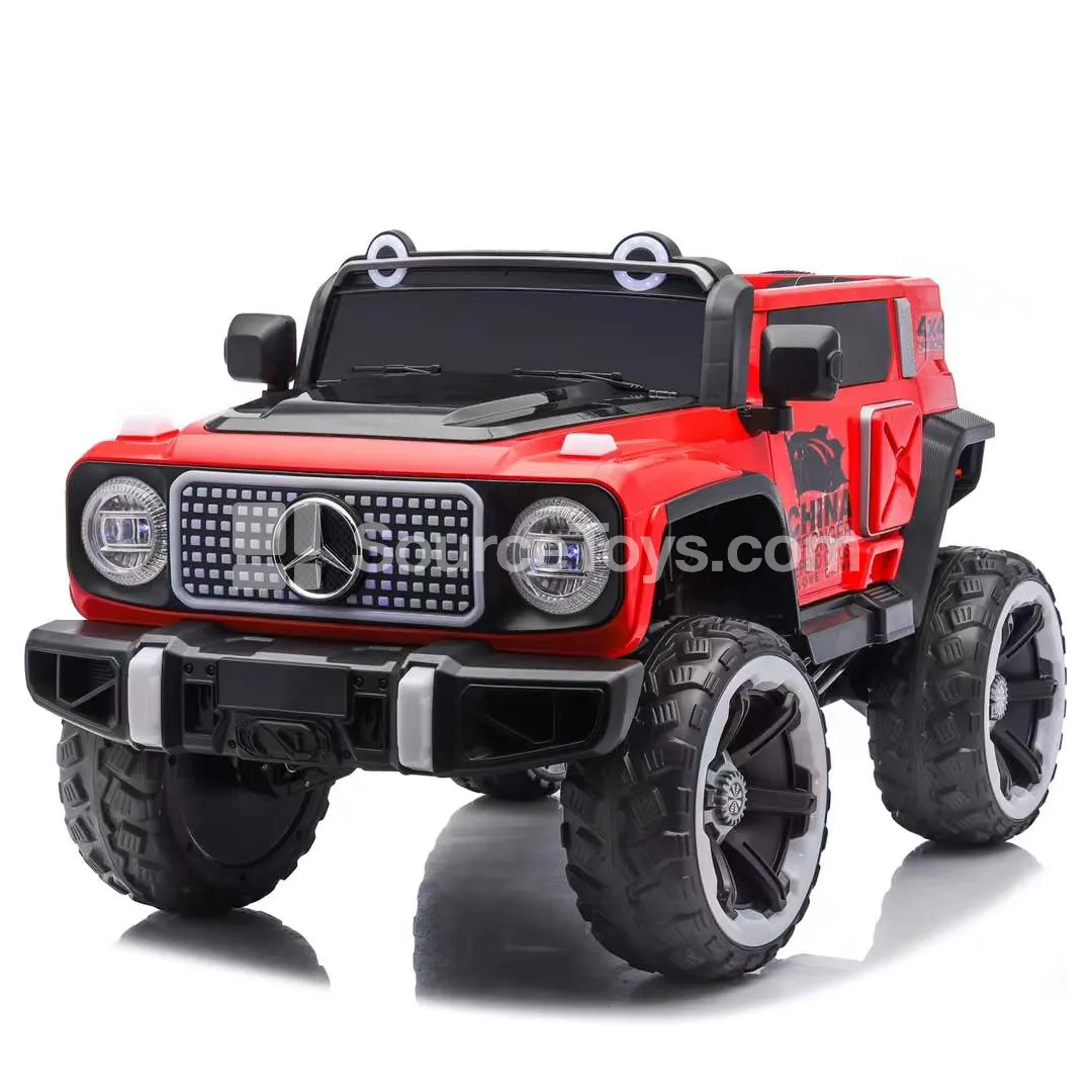 Electric Remote Control 4WD Off-road Ride-on with Double Doors and 3-speed Adjustment (Red, Gray, White)