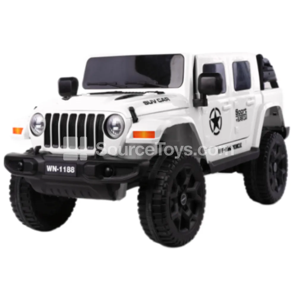 Electric Remote Control 4WD 3-Speed Off-road Ride-on (White, Green, Red)