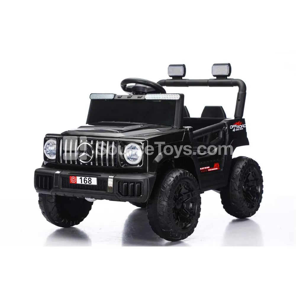 Electric Remote Control Ride-On Off-Road Car with Dual Motors, Dual Batteries, 3-Speed Adjustment & Cool Lights (Red, White, Gray, Black)