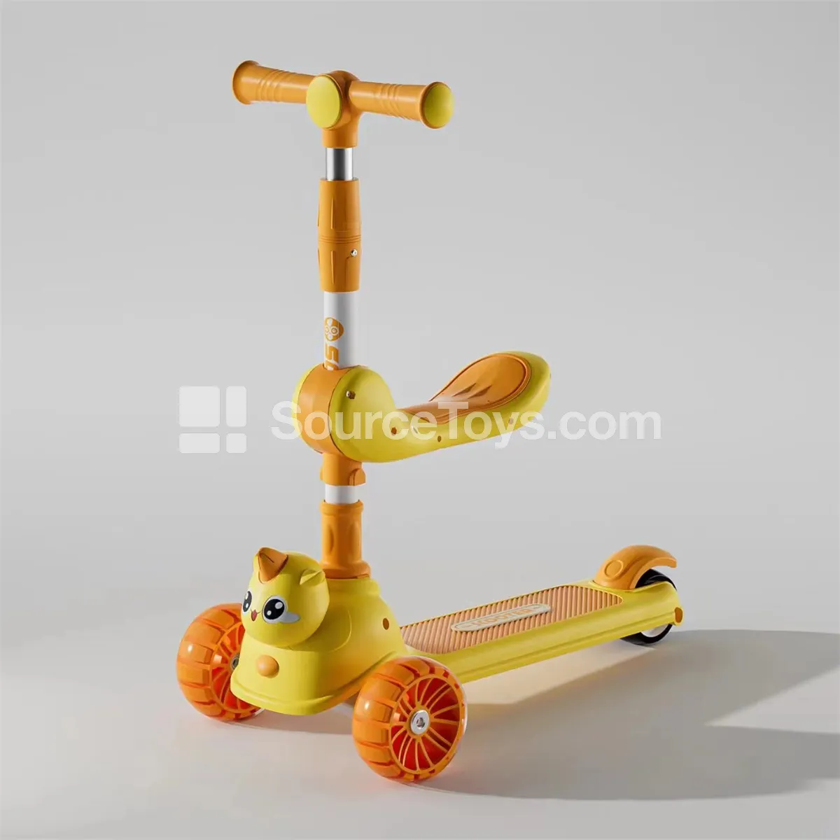 Cartoon Chick Scooter with Seat (Blue, Yellow, Pink) Cartoon Chick Scooter with Seat (Blue, Yellow, Pink)