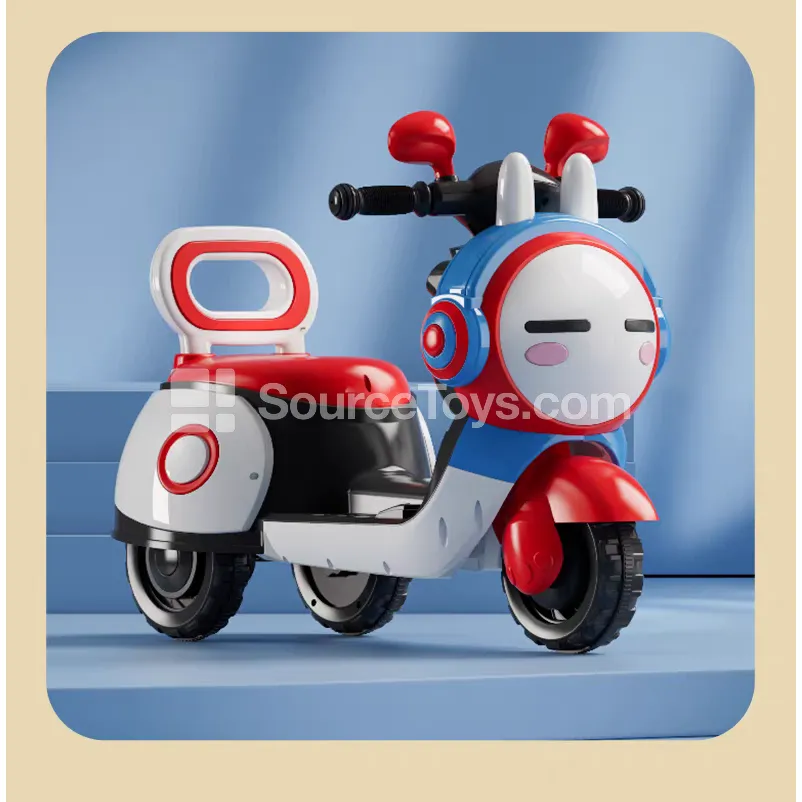 Cartoon Electric Tricycle Ride-On (Red, Pink, Yellow)