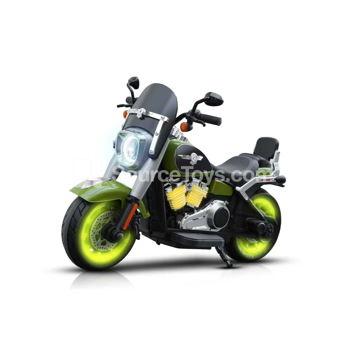 Electric 2-Wheel Ride-On Motorcycle (Black, Orange, Green, Blue) Electric 2-Wheel Ride-On Motorcycle (Black, Orange, Green, Blue)