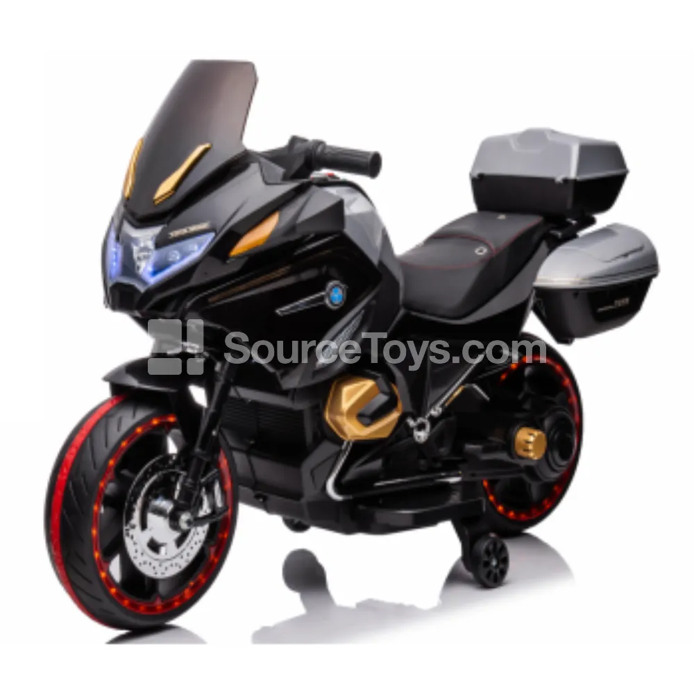 Electric Ride-On Police Motorcycle with Extended Seat (White/Red/Black) Electric Ride-On Police Motorcycle with Extended Seat (White/Red/Black)