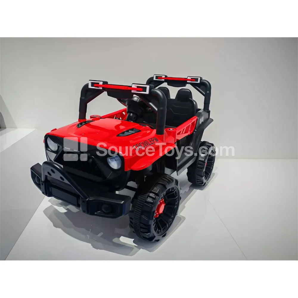 Electric Remote Control Off-Road Ride-On with Dual Battery Dual Drive and Swing Function (Gray, Red, Khaki)