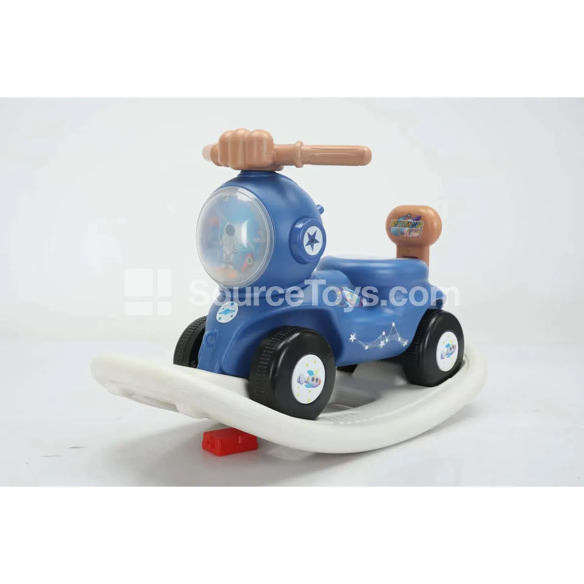 2-in-1 Rocking Horse & Scooter (Blue, White, Green, Pink)