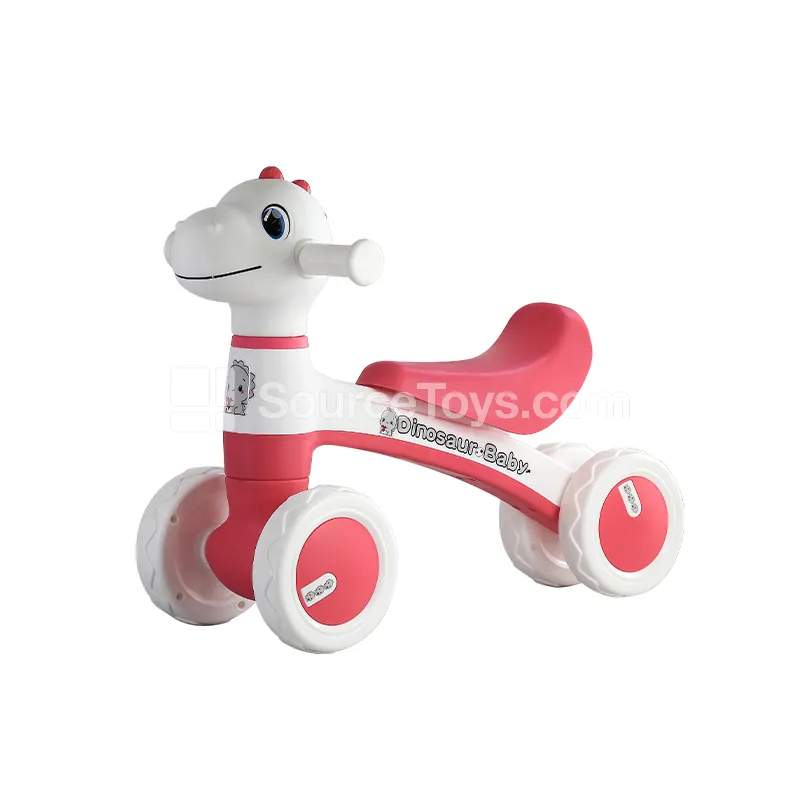 Cartoon Dinosaur Ride-On Scooter (Blue, Green, Brown, Pink)