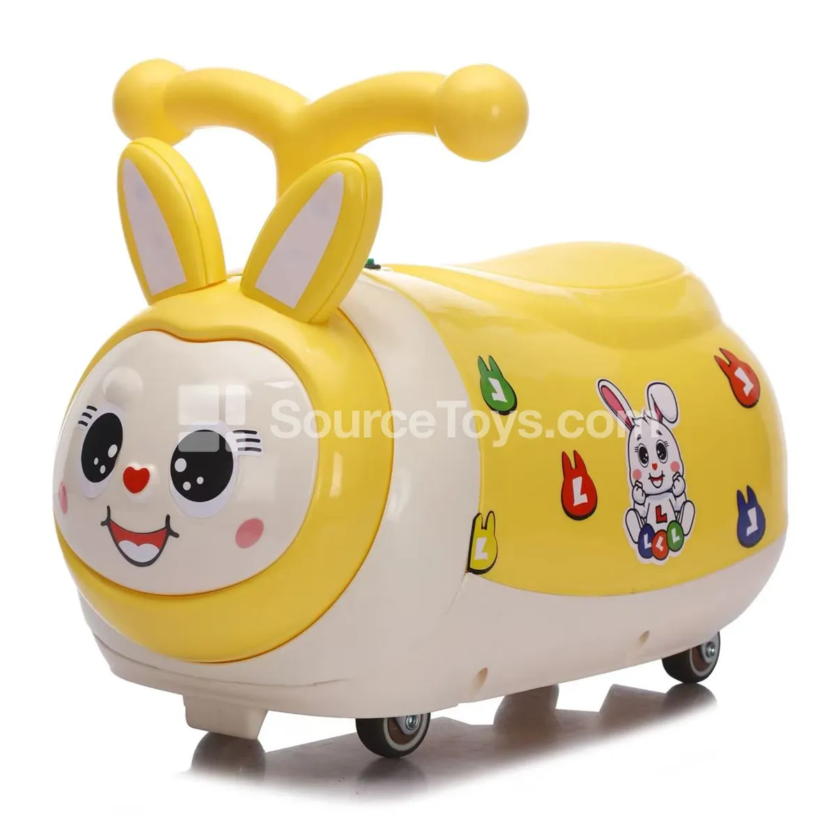 Cartoon Scooter Ride-On Red Pink Blue Yellow