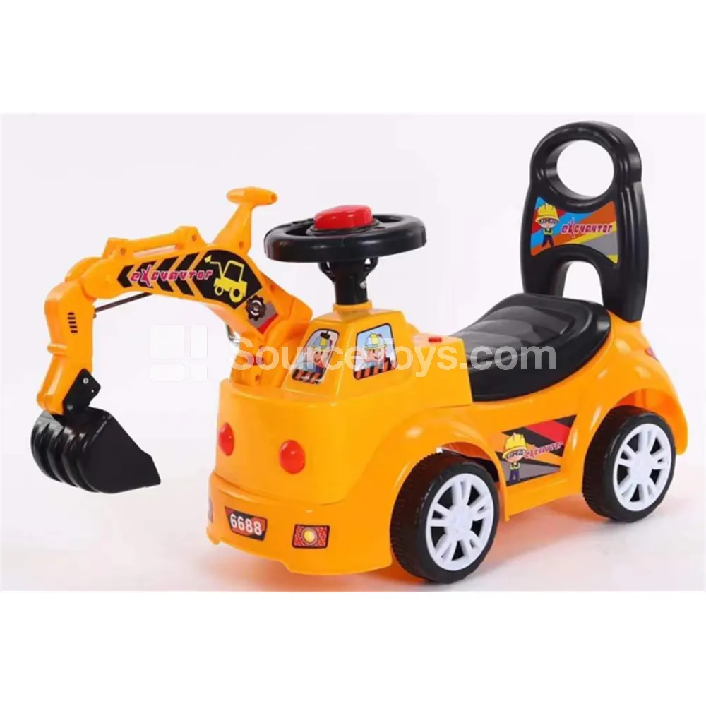 Construction Excavator Ride-On Scooter (Yellow, Blue) Construction Excavator Ride-On Scooter (Yellow, Blue)