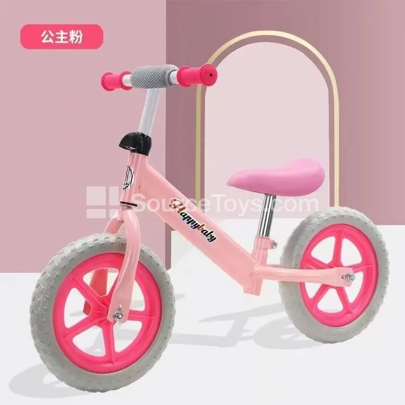12 Inch Ride-On Balance Bike with Bumper Foam