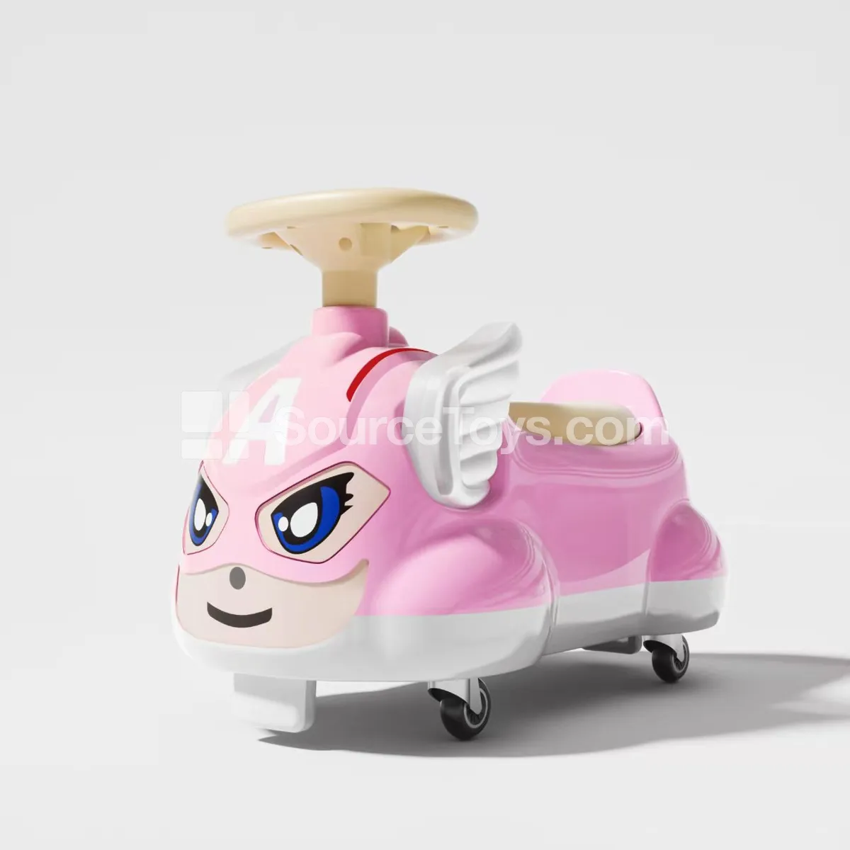 Cartoon Scooter Ride-On (Blue, Red, Yellow, Pink)