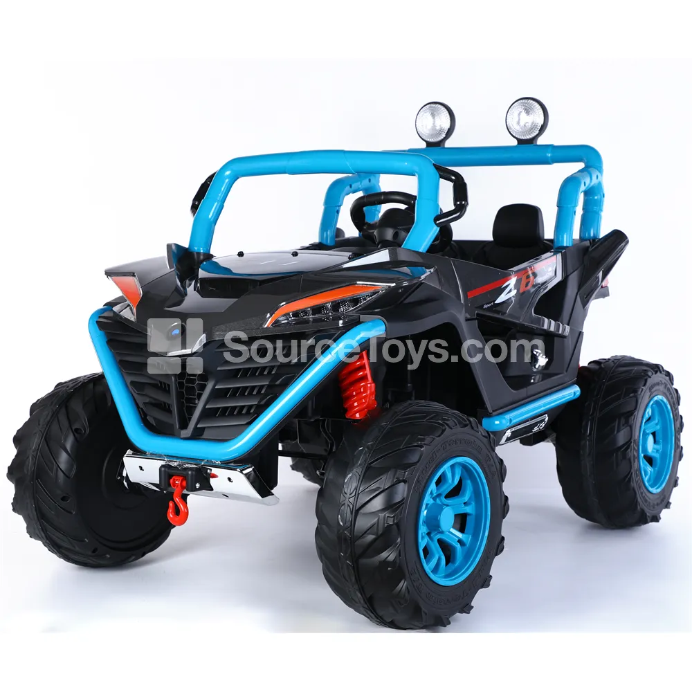 Electric 4WD Double-Door Off-Road Ride-On (Gray/Red/Blue)