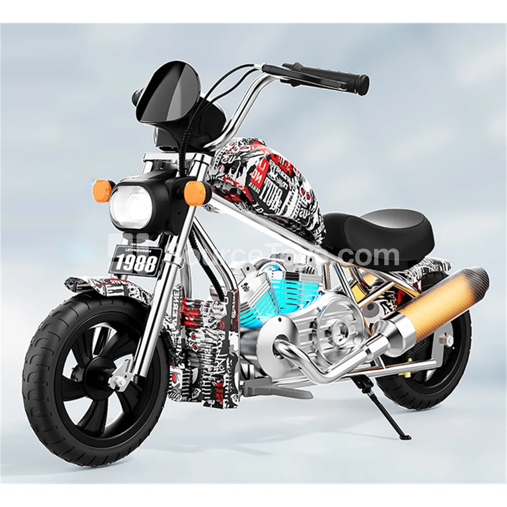 Electric Brushless Motor Two-Wheel Motorcycle Ride-On with LED Lights and Bluetooth Speaker