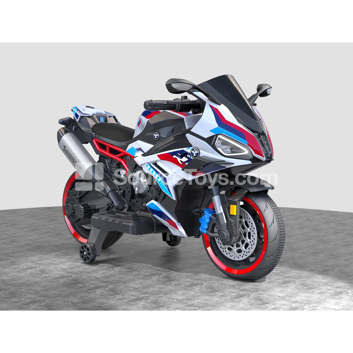 Electric Dual-Drive Two-Wheel Motorcycle Red Black Blue White