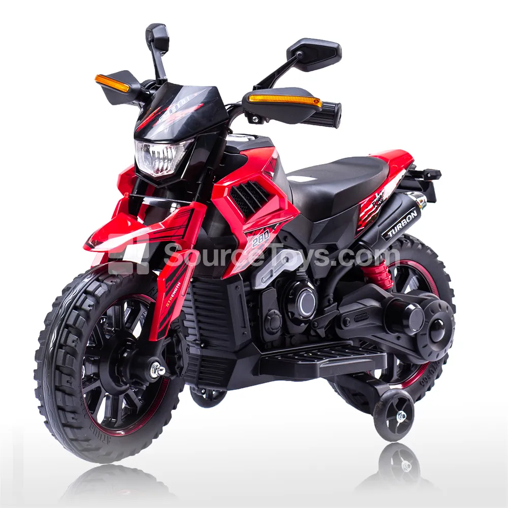 Electric Remote Control Motorcycle 1:12 Red/White Rechargeable with Lights & Music Electric Remote Control Motorcycle 1:12 Red/White Rechargeable with Lights & Music